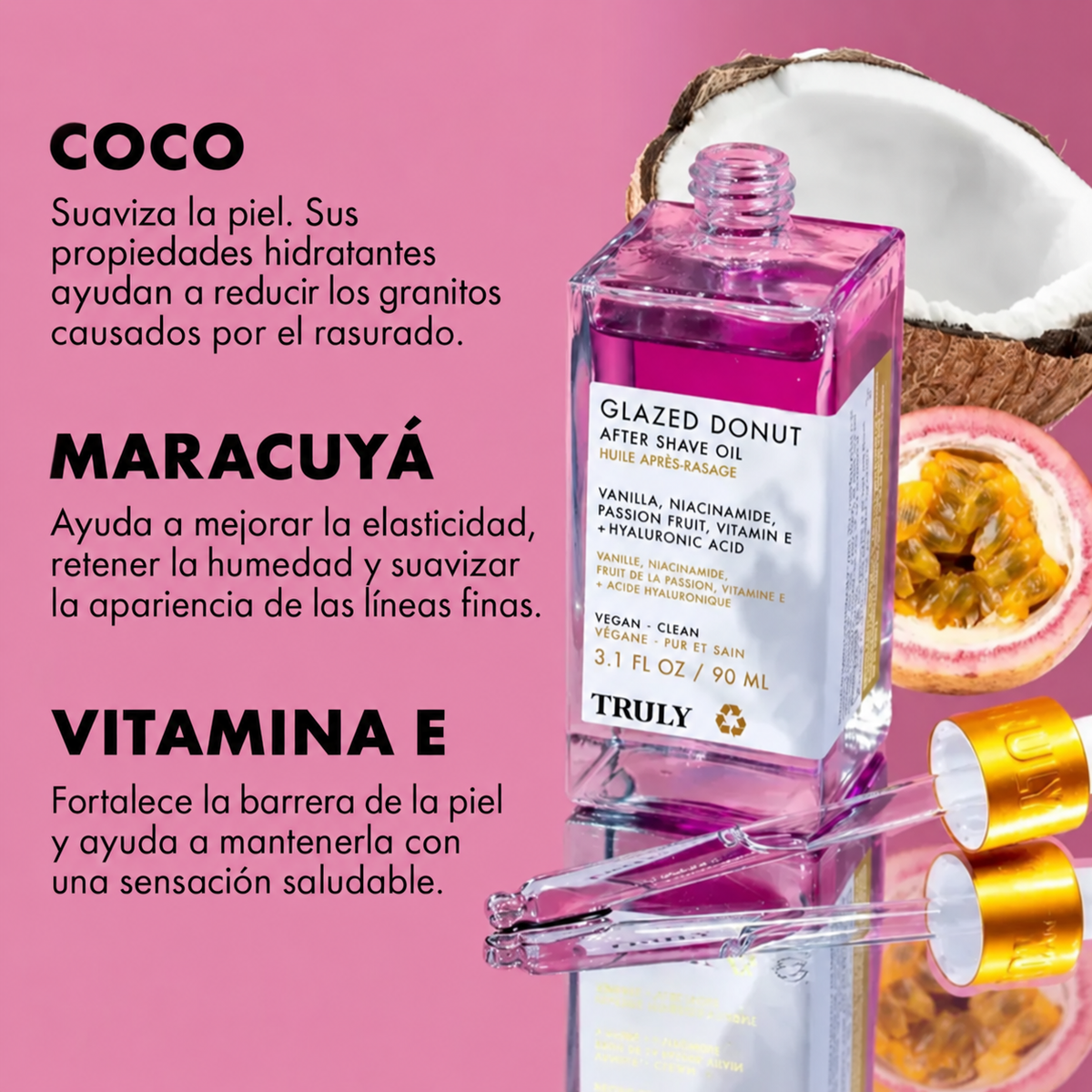 Aceite Post-Afeitado Truly Glazed Donut 90 ml | Vainilla y Maracuyá