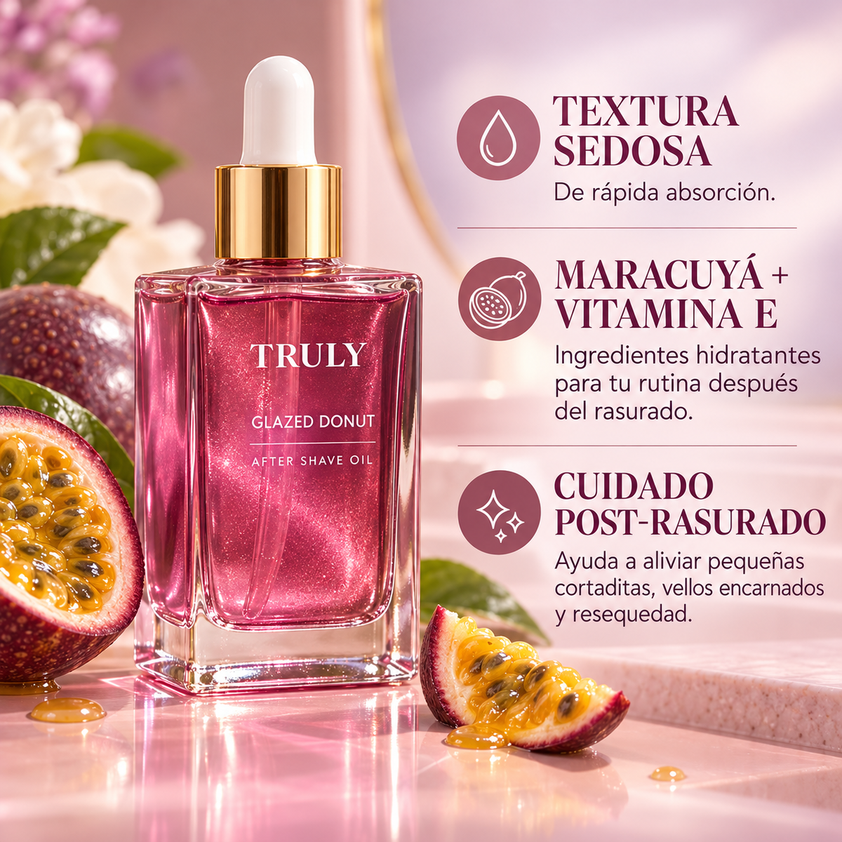 Aceite Post-Afeitado Truly Glazed Donut 90 ml | Vainilla y Maracuyá