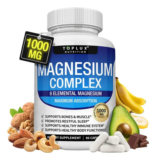 Magnesio Complex Toplux | 8 tipos de magnesio | 90 cápsulas